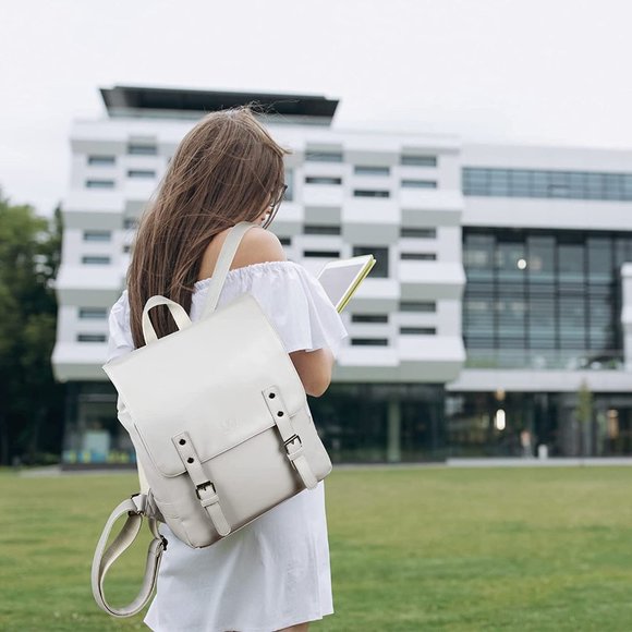 New VINTAGE LEATHER BACKPACK: - Picture 8 of 14